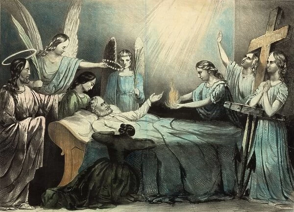 Allegorical representation of the dying Christian