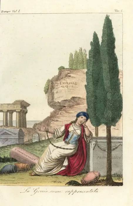 Framed Print : Allegorical representation of Greece by Choiseul-Gouffier Framed Print : Allegorical representation of Greece by Choiseul-Gouffier