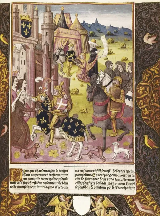 Framed Print : Allegory of Charlemagnes reign. Illustration Framed Print : Allegory of Charlemagnes reign. Illustration