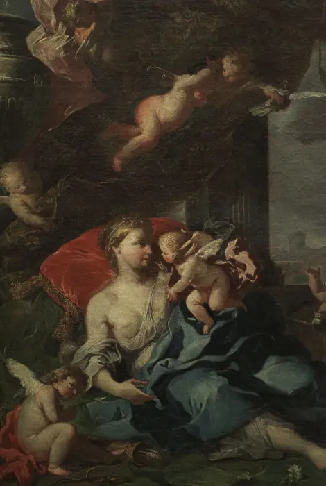 Framed Print : Allegory of Love. Attributed to Filippo Falciatore Framed Print : Allegory of Love. Attributed to Filippo Falciatore