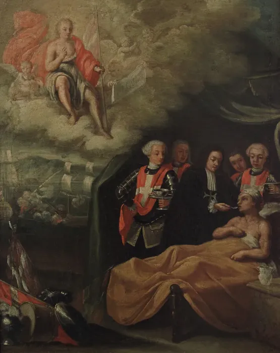 Framed Print : Allegory of the Order of St John by Circle of Antoine Favray Framed Print : Allegory of the Order of St John by Circle of Antoine Favray
