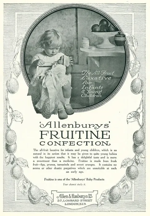 Framed Print : Allenburys Fruitine Confection Advertisement Framed Print : Allenburys Fruitine Confection Advertisement