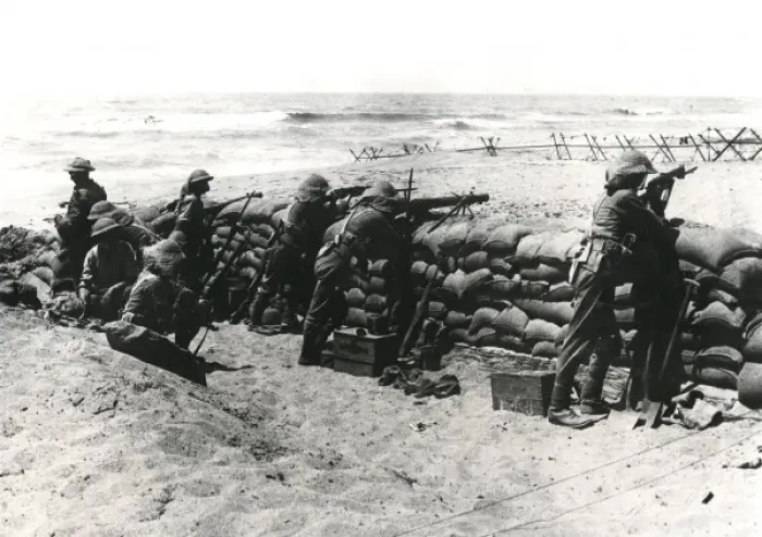Framed Print : Allied action at Arsuf, Middle East, WW1 Framed Print : Allied action at Arsuf, Middle East, WW1