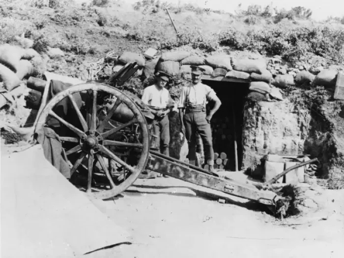 Framed Print : Allied artillery WWI Framed Print : Allied artillery WWI
