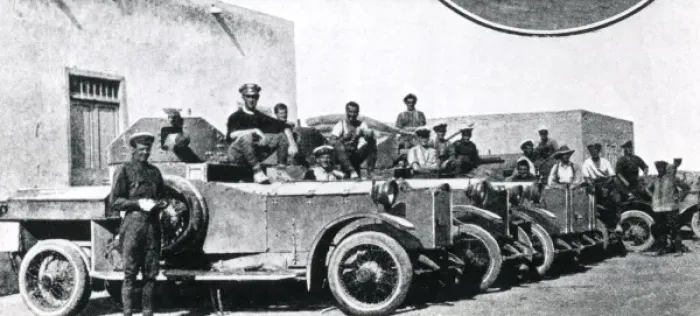 Framed Print : Allied naval armoured cars, Mersa Matruh, Egypt, WW1 Framed Print : Allied naval armoured cars, Mersa Matruh, Egypt, WW1