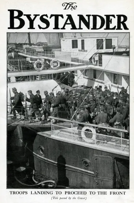 Framed Print : Allied troops landing for the Western Front, WW1 Framed Print : Allied troops landing for the Western Front, WW1