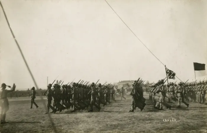 Framed Print : Allied Troops parading - Chanak, Turkey Framed Print : Allied Troops parading - Chanak, Turkey