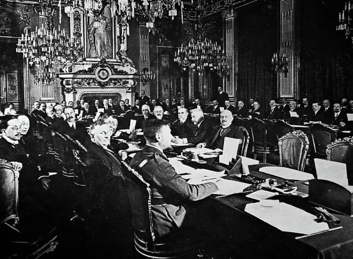 Framed Print : Allies Trade Conference, probably 1919 or 1920 Framed Print : Allies Trade Conference, probably 1919 or 1920