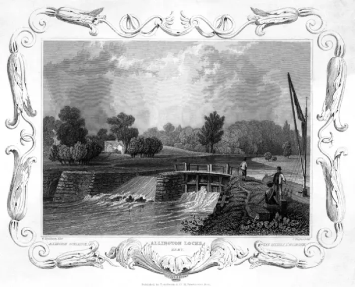 Framed Print : Allington Locks Framed Print : Allington Locks