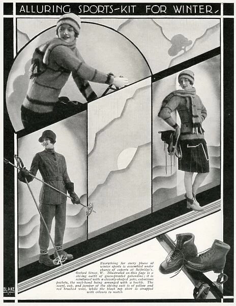 Alluring sports-kit for the winter 1929
