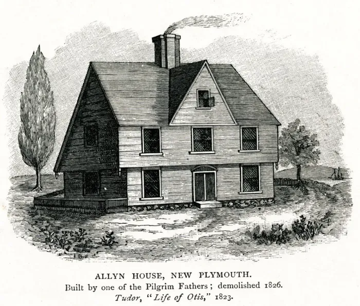 Framed Print : Allyn House, New Plymouth, Pilgrams house 1621 Framed Print : Allyn House, New Plymouth, Pilgrams house 1621