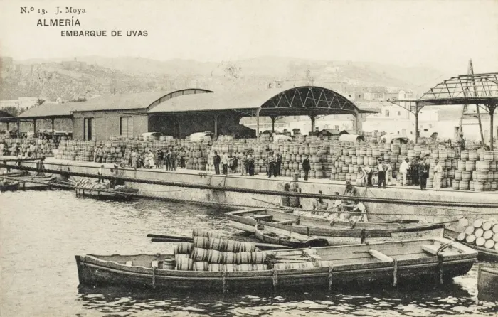 Framed Print : Almeria, Spain - Embarkation of Eggs in barrels Framed Print : Almeria, Spain - Embarkation of Eggs in barrels