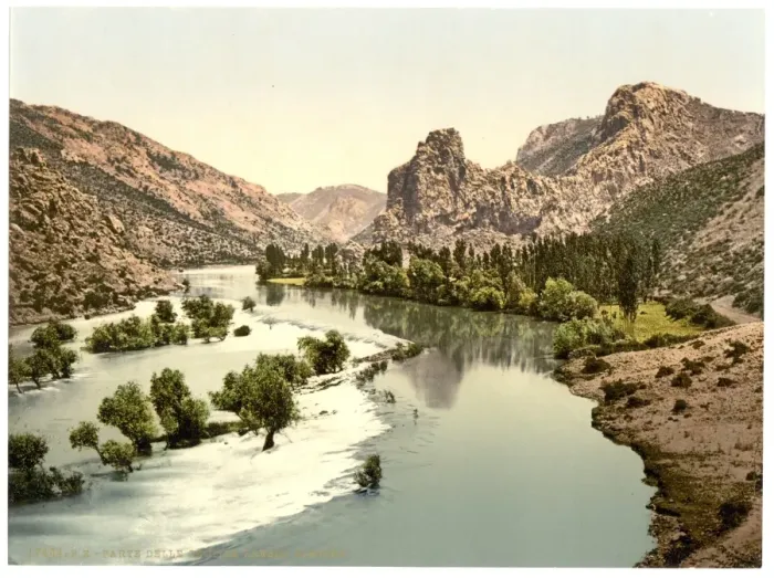 Framed Print : Almissa, view on the Cettina (i. e. Cetina River), Dalmatia Framed Print : Almissa, view on the Cettina (i. e. Cetina River), Dalmatia