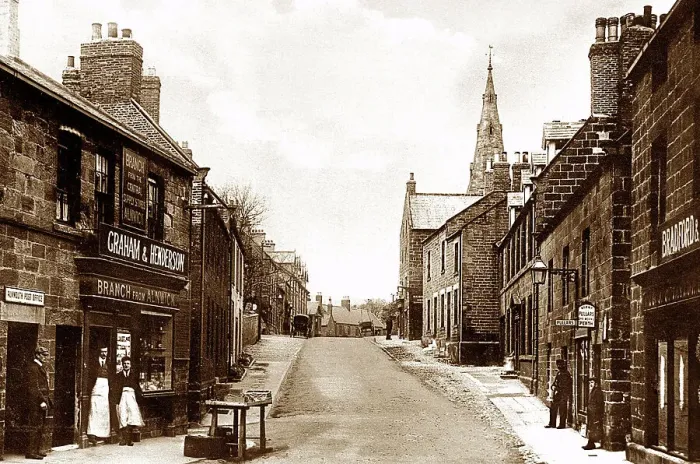 Framed Print : Alnmouth Main Street early 1900s Framed Print : Alnmouth Main Street early 1900s
