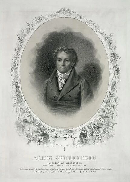 Alois Senefelder inventor of lithography