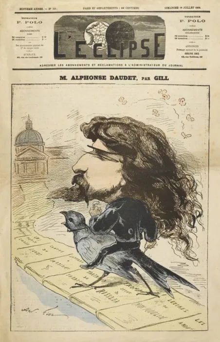 Framed Print : Alphonse Daudet / Gill Framed Print : Alphonse Daudet / Gill