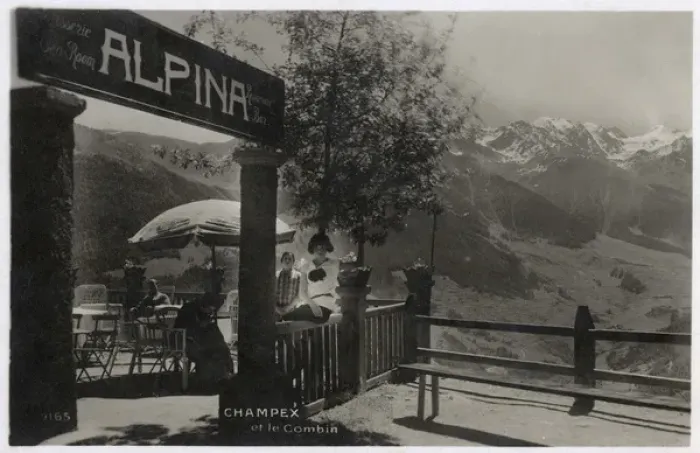 Framed Print : Alpina restaurant and bar, Champex, Valais, Switzerland Framed Print : Alpina restaurant and bar, Champex, Valais, Switzerland