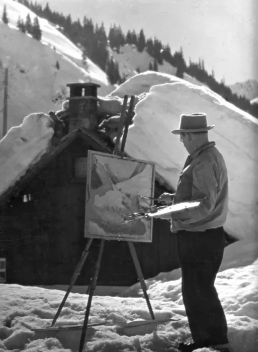 Framed Print : Alpine Artist Framed Print : Alpine Artist