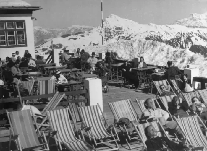 Framed Print : Alpine Holidaymakers Framed Print : Alpine Holidaymakers