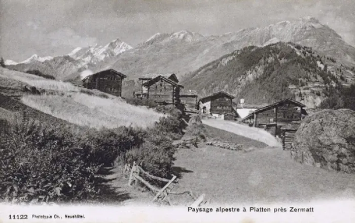 Framed Print : Alpine landscape at Platten near Zermatt, Switzerland Framed Print : Alpine landscape at Platten near Zermatt, Switzerland