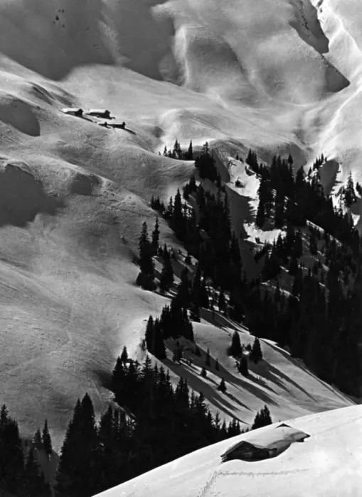 Framed Print : Alpine Snow Scene Framed Print : Alpine Snow Scene