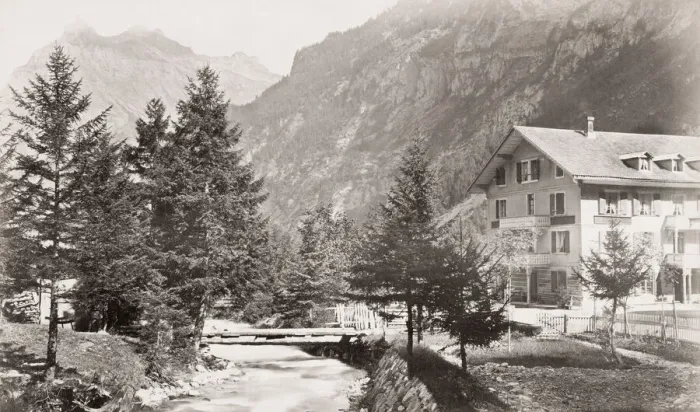 Framed Print : Alpine village of Kandersteg, Switzerland Framed Print : Alpine village of Kandersteg, Switzerland