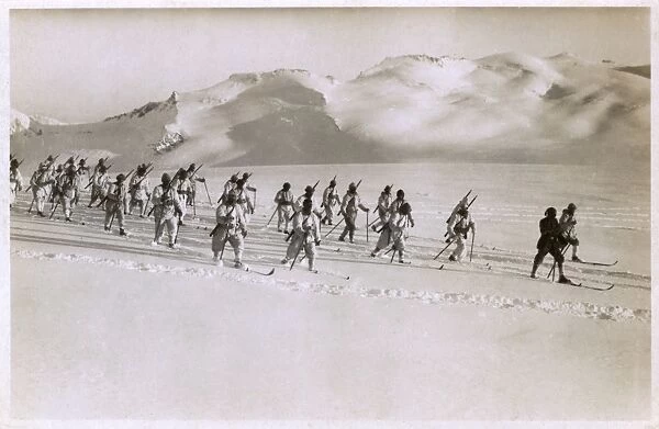 Alpini ski troops, Italian Alps, WW1