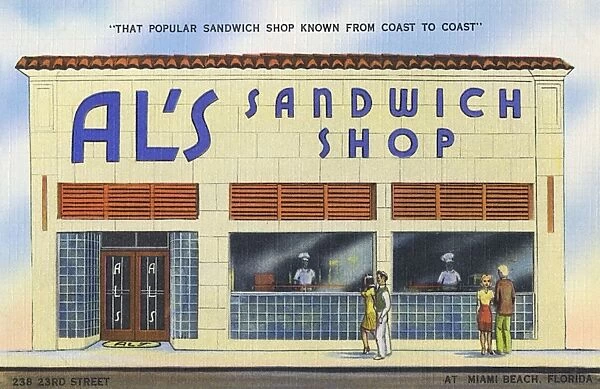 Als Sandwich Shop, Miami Beach, Florida, USA