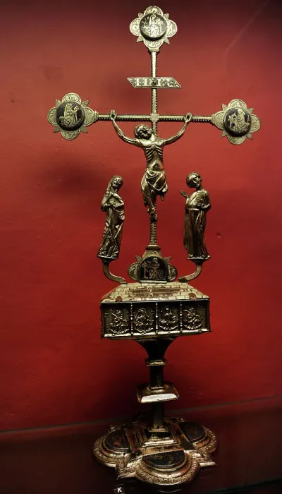 Framed Print : Altar crucifix with reliquary. 14th century. Denmark Framed Print : Altar crucifix with reliquary. 14th century. Denmark