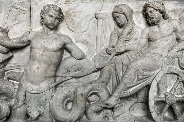 Altar of Domitius Ahenobarbus. Wedding of Poseidon and Amphi
