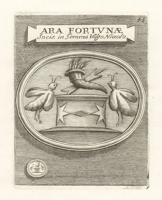 Framed Print : Altar of the goddess Fortuna with cornucopia and bees Framed Print : Altar of the goddess Fortuna with cornucopia and bees