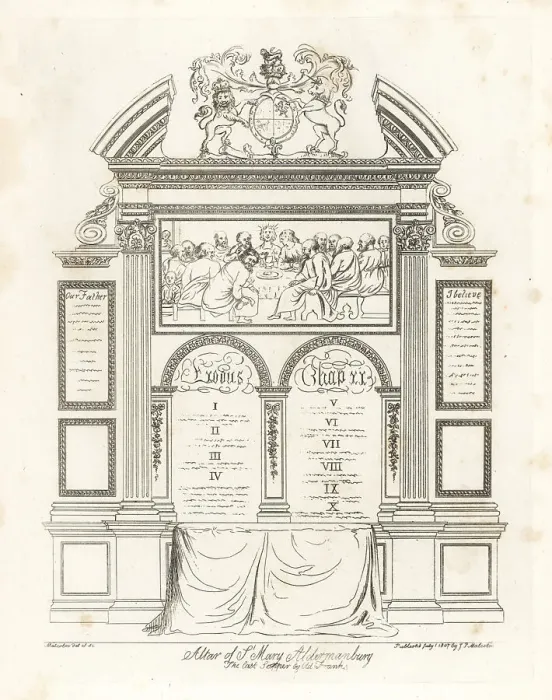 Framed Print : The Altar of St. Mary Aldermanbury, London Framed Print : The Altar of St. Mary Aldermanbury, London