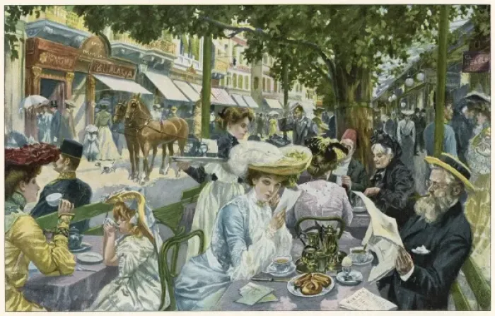 Framed Print : Alte Wiese Cafe / 1904 Framed Print : Alte Wiese Cafe / 1904