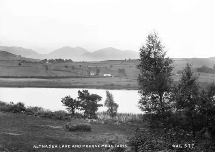 Framed Print : Altnadua Lake and Mourne Mountains
