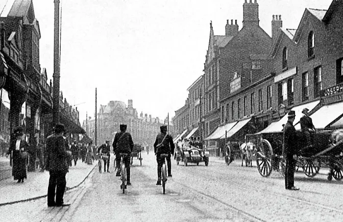 Framed Print : Altrincham Railway Street early 1900s Framed Print : Altrincham Railway Street early 1900s