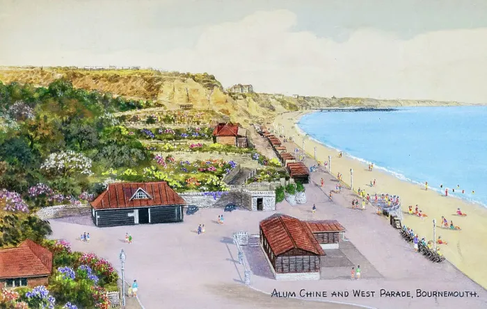 Framed Print : Alum Chine and West Parade, Bournemouth, Dorset