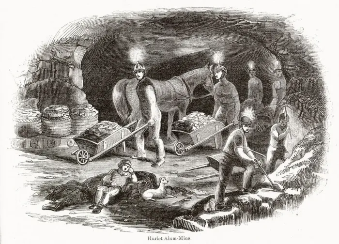 Framed Print : Alum Mine at Hurlet near Glasgow 1843 Framed Print : Alum Mine at Hurlet near Glasgow 1843