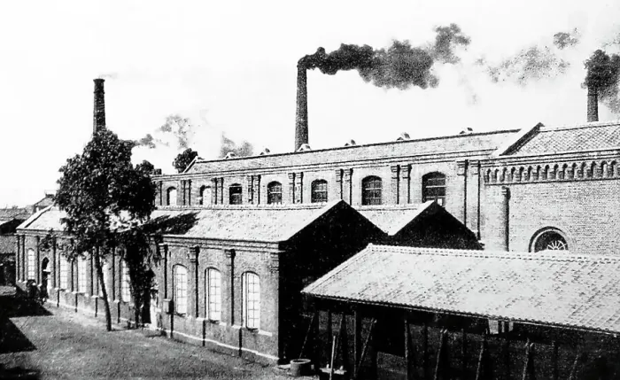 Framed Print : Mill at Amagasaki, Japan, early 1900s Framed Print : Mill at Amagasaki, Japan, early 1900s