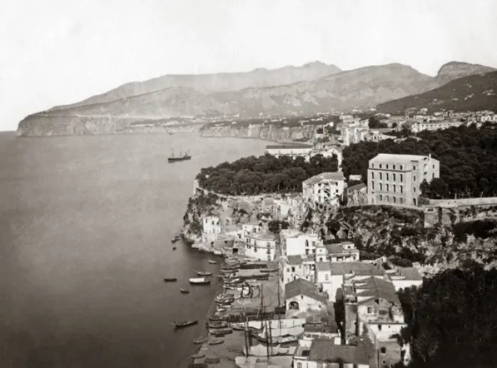 Framed Print : Amalfi coast Italy circa 1880s Framed Print : Amalfi coast Italy circa 1880s