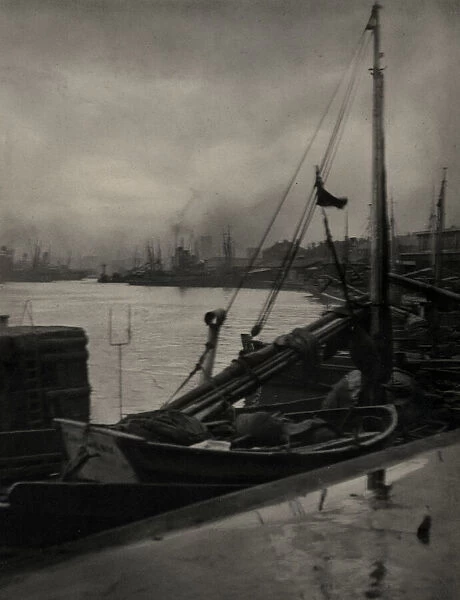Amateur pictorialist harbour scene, England c. 1930s