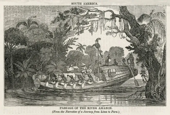 Framed Print : On the Amazon River c. 1825 Framed Print : On the Amazon River c. 1825