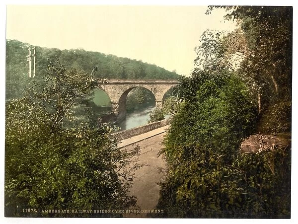 Ambergate, railway bridge over River Derwent, Derbyshire, En