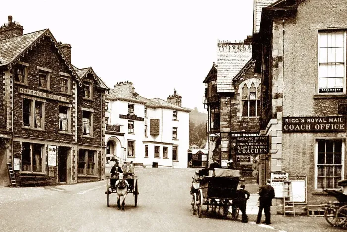 Framed Print : Ambleside, Victorian period Framed Print : Ambleside, Victorian period