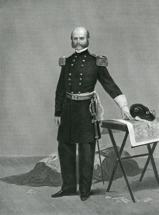 Framed Print : Ambrose Everett Burnside, US Military Framed Print : Ambrose Everett Burnside, US Military