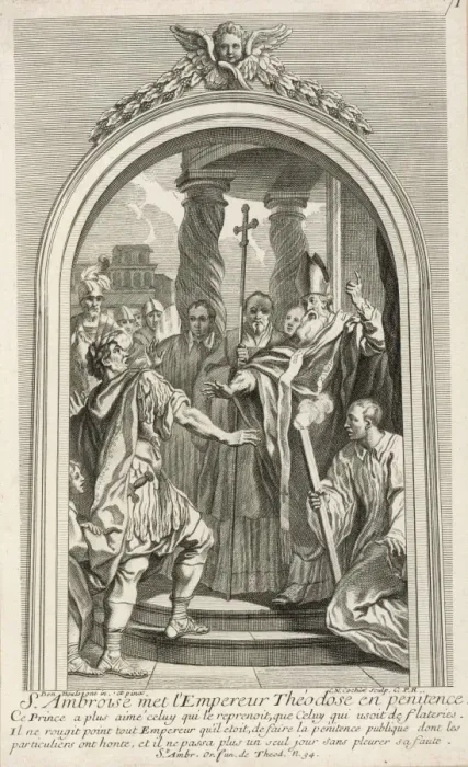 Framed Print : Ambrose and Theodosius