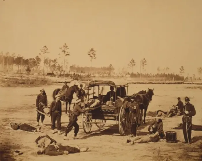 Framed Print : Ambulance drill at Headquarters Army of Potomac, near Brandy Framed Print : Ambulance drill at Headquarters Army of Potomac, near Brandy