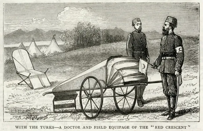 Framed Print : Ambulance of Red Cresent 1877