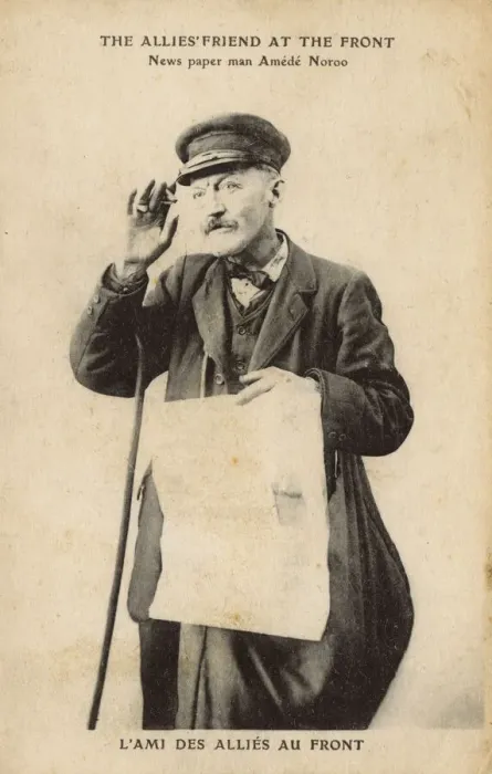 Framed Print : Amede Noroo, newspaper vendor, WW1 Framed Print : Amede Noroo, newspaper vendor, WW1