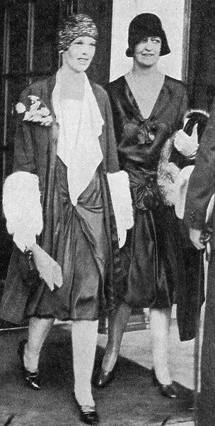 Amelia Earhart and Madame de Landa (Lady Drogheda)