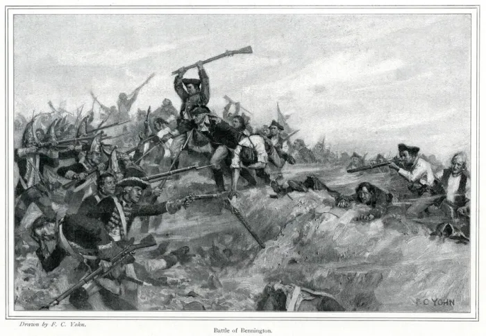 Framed Print : America - Battle of Bennington at Walloomsac, New York Framed Print : America - Battle of Bennington at Walloomsac, New York